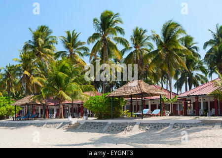 Ngwe Saung Beach Palm Mantel, Westküste von Myanmar Stockfoto