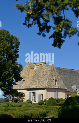 Überhängenden Gärten von Marqueyssac, Vezac, Dordogne, Perigord, Aquitanien, Frankreich Europa Stockfoto