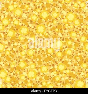 Nahtlose Hintergrund mit kleinen gelben Blüten. Vektor-Illustration. Stock Vektor