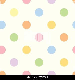 Nahtlose bunte Polka Dot Muster. Stock Vektor