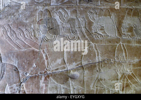 Luxor, Ägypten, Grab des Khaemhet Mahu (TT57) in den Adligen Gräbern im Asasif Nekropole: Zeichen, beten Stockfoto