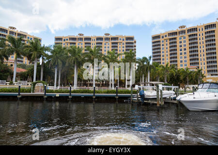 Marina Resort in Cape Coral, Holzweg, Florida Stockfoto