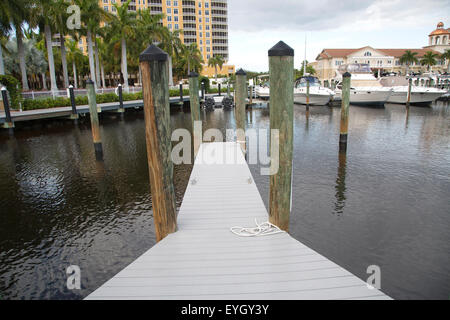 Marina Resort in Cape Coral, Holzweg, Florida Stockfoto