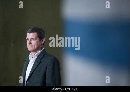 Comic-Autor Robbie Morrison, erscheinen auf dem Edinburgh International Book Festival. Stockfoto