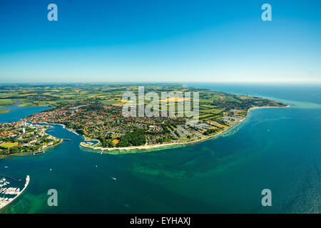 Neustädter Segelverein e.V. Segelclub, rechts, Marina Neustadt Holstein, links, Marina An der Wiek, Lübecker Bucht Stockfoto