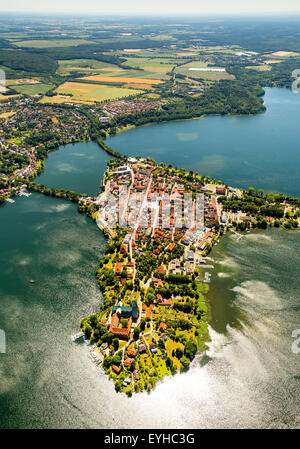 Ratzeburger See See, Domsee See, See Küchensee, Bucht von Lübeck, Ratzeburg, Schleswig-Holstein, Deutschland Stockfoto