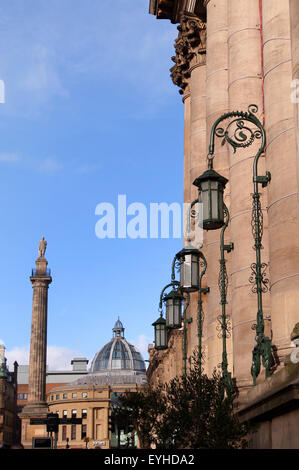 Greys Monument und Grainger Town Theatre Royal Newcastle-upon-Tyne, Tyne and Wear Stockfoto