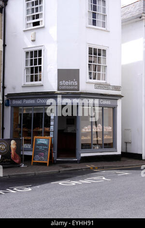 STEINS PATISSERIE LANADWELL STREET PADSTOW CORNWALL UK. Stockfoto