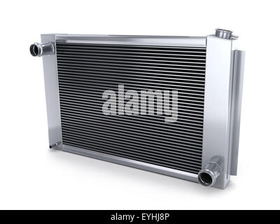 Autokühler (durchgeführt in 3d, auf weißem Hintergrund) Stockfoto