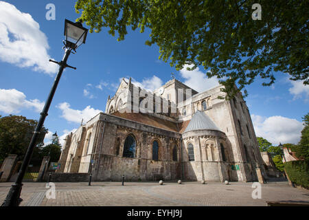 Romsey Abbey in Hampshire Stadt Romsey Großbritannien Stockfoto