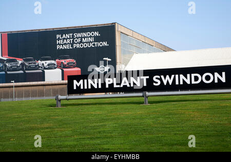 Mini-Anlage Fabrik Autokennzeichen Swindon, England, UK Stockfoto