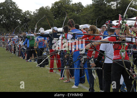 Kopenhagen, Dänemark. 30. Juli 2015. Sportleben bei Weltmeisterschaften Bogenschießen. Bildnachweis: Francis Dean/Alamy Live-Nachrichten Stockfoto