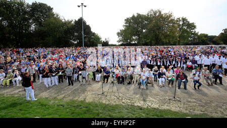 Dinslaken, Deutschland, singen Tag des Liedes, größte Shanty-Chor der Ruhr Stockfoto