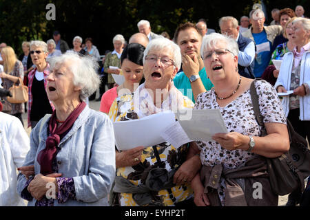 Dinslaken, Deutschland, singen Tag des Liedes, größte Shanty-Chor der Ruhr Stockfoto