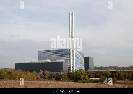 Neu abgeschlossen Ende 2014-Energie aus Abfall Strom Erzeugung Kraftwerk, Great Blakenham, Suffolk, England, UK Stockfoto