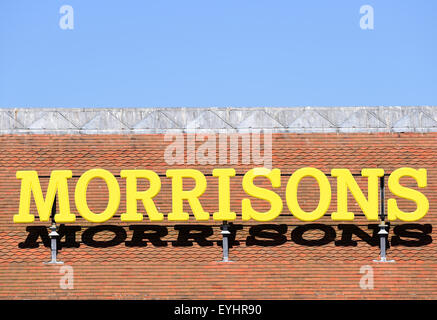 Morrisons Supermarkt Zeichen Stockfoto