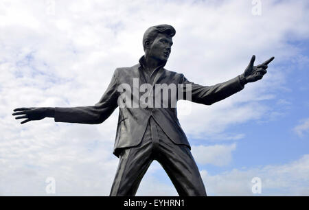 Denkmal, Pop-Sänger Billy Fury. Die Stadt von Liverpool, England, UK Stockfoto