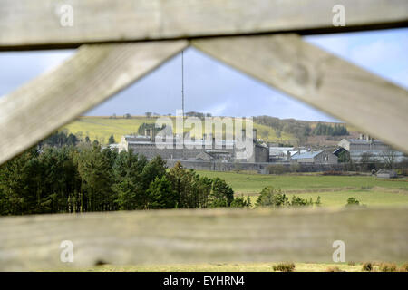 "Dartmoor Gefängnis" HM Gefängnis Dartmoor, Princetown, Dartmoor, Devon, England, Vereinigtes Königreich Stockfoto