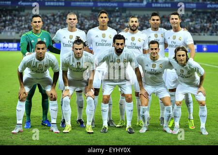 Shanghai, Volksrepublik China. 30. Juli 2015. Real Madrid-Team während des Spiels zwischen Real Madrid gegen AC Milan im Shanghai-Stadion in Shanghai, China. Bildnachweis: Marcio Machado/ZUMA Draht/Alamy Live-Nachrichten Stockfoto