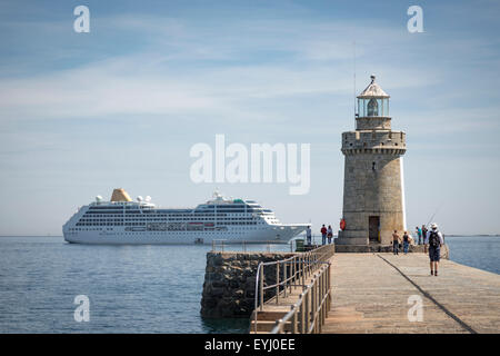 Leuchtturm, Saint Peter Port, Guernsey Stockfoto