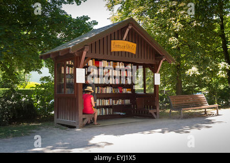 Bibliothek in den Parc de l ' Orangerie in Straßburg Stockfoto