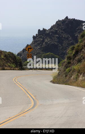 Bewegt sich entlang des Pacific Coast Highway / US1, Kalifornien USA Stockfoto