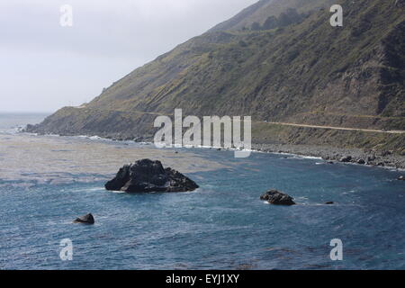 Bewegt sich entlang des Pacific Coast Highway / US1, Kalifornien USA Stockfoto