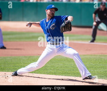 Columbus Ohio, USA. 30. Juli 2015. Columbus Clippers Pitcher Josh Tomlin (12) Stellplätze in einem Spiel der regulären Saison zwischen Columbus Clippers und Indianapolis Indianer in Huntington Park, in Columbus OH. Brent-Clark/Cal-Sport-Medien © Csm/Alamy Live-Nachrichten Stockfoto