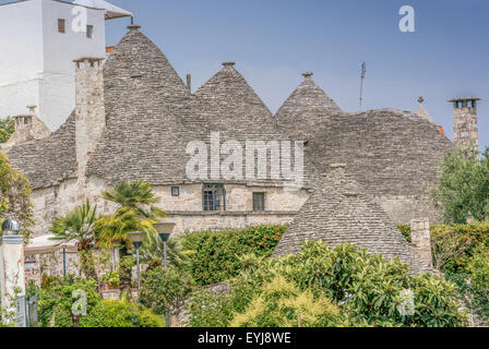 Trulli-Häuser in Alberobello, Apulien Stockfoto