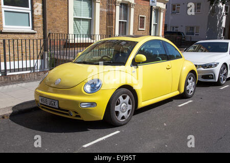 Gelben VW Käfer Stockfoto