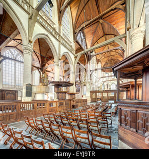 Amsterdam De Oude Kerk, Oude Kerk Interieur Stockfoto