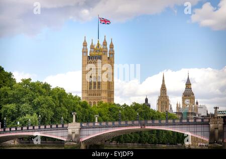 Häuser des britischen Parlaments und der Big Ben Stockfoto