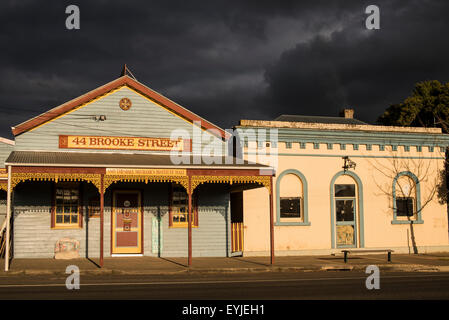 Stürmischer Abend, Smythesdale, Victoria Stockfoto