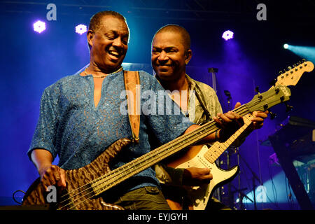 Kool &amp; the Gang durchführen Leben in Palma de Mallorca, August 2014 Stockfoto