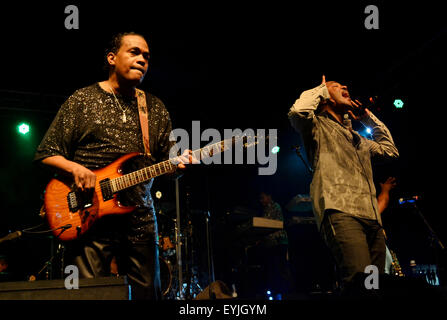 Kool &amp; the Gang durchführen Leben in Palma de Mallorca, August 2014 Stockfoto