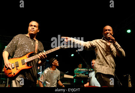 Kool &amp; the Gang durchführen Leben in Palma de Mallorca, August 2014 Stockfoto