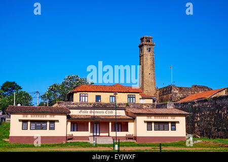 Sri Lanka, Southern Province, South Coast beach, Galle, Altstadt, holländischen Fort, UNESCO-Weltkulturerbe, Clock Tower Stockfoto