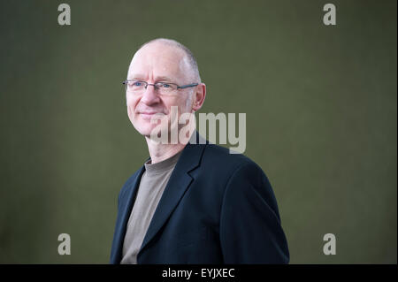 Schottischer Schriftsteller, James Robertson, erscheinen auf dem Edinburgh International Book Festival. Stockfoto