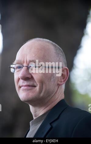 Schottischer Schriftsteller, James Robertson, erscheinen auf dem Edinburgh International Book Festival. Stockfoto