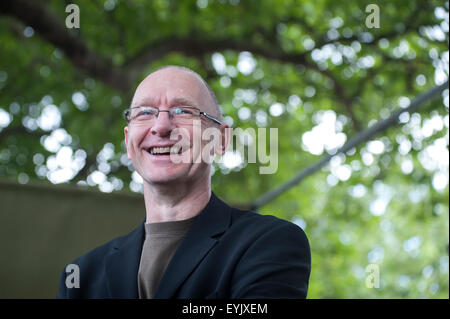 Schottischer Schriftsteller, James Robertson, erscheinen auf dem Edinburgh International Book Festival. Stockfoto