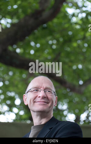 Schottischer Schriftsteller, James Robertson, erscheinen auf dem Edinburgh International Book Festival. Stockfoto