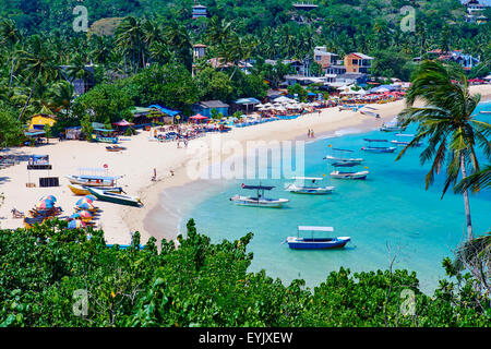 Sri Lanka, Southern Province, South Coast Strand, Distrikt Galle, Unawatuna beach Stockfoto