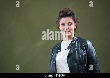 Britische Schauspielerin und Autorin, Jessie Burton, erscheinen auf dem Edinburgh International Book Festival Stockfoto