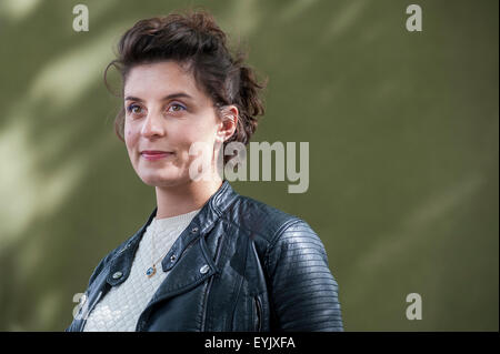 Britische Schauspielerin und Autorin, Jessie Burton, erscheinen auf dem Edinburgh International Book Festival Stockfoto