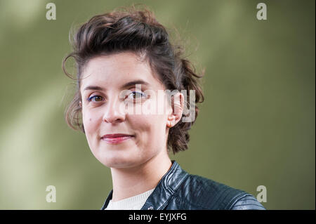 Britische Schauspielerin und Autorin, Jessie Burton, erscheinen auf dem Edinburgh International Book Festival Stockfoto