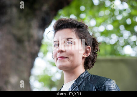 Britische Schauspielerin und Autorin, Jessie Burton, erscheinen auf dem Edinburgh International Book Festival Stockfoto