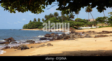 Afrika, Kamerun, Süden der Provinz, Edea-Kribi, am Strand Stockfoto