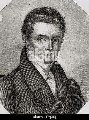 Washington Irving (1783-1859). US-amerikanischer Schriftsteller. Kupferstich, 19. Jahrhundert. Stockfoto