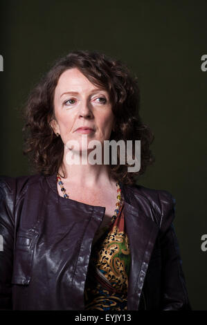 Preisgekrönte Schauspielerin, Michèle Forbes, erscheinen auf dem Edinburgh International Book Festival. Stockfoto