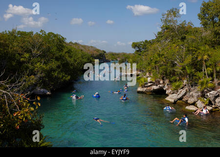 Amerika, Mexiko, Quintana Roo Zustand, Xel-Ha Stockfoto